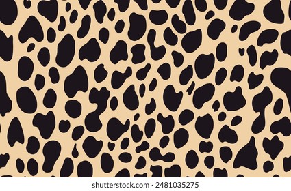 
animal leopardo patrón Ilustración vectorial patrón sin fisuras textura de piel