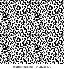 
animal leopard print seamless black and white design