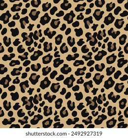 
Animal leopard print seamless pattern, stylish trendy street design