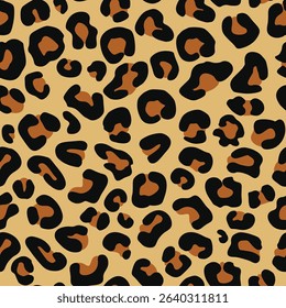 
animal leopard print vector illustration stylish yellow design with leopard spots, pattern texture of wild cat skin
