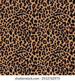 
Animal leopard vector pattern design, wild cat skin texture, stylish print background