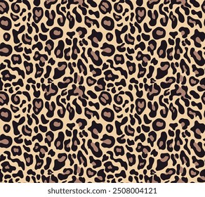 
animal leopard vector pattern, trendy design seamless background with spots
