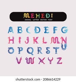 Animal Letter Font- if you change any letter color easily you can do it- Animal Font