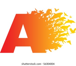 Animal Letter Gradient