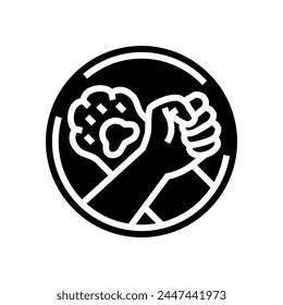 animal liberation vegan food glyph icon vector. animal liberation vegan food sign. isolated symbol illustration