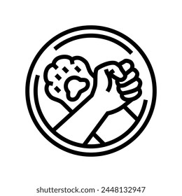 animal liberation vegan food line icon vector. animal liberation vegan food sign. isolated contour symbol black illustration