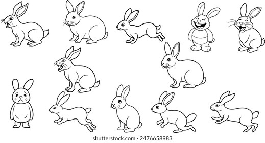 Animal line art design ,animal vector design 