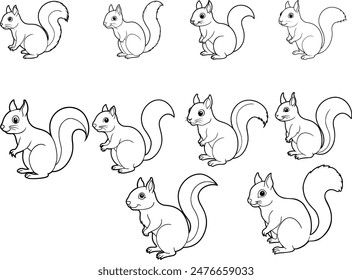 Animal line art design ,animal vector design 
