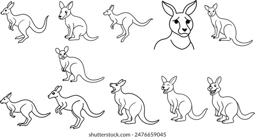 Animal line art design ,animal vector design 