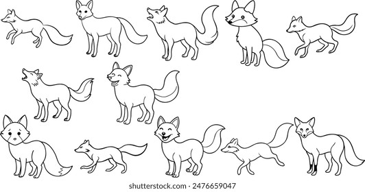 Animal line art design ,animal vector design 