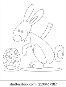 Animal line art Easter line art bunny line art vector art bunny coloring page animal coloring book page 