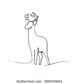 Animal line art. Elegant, simple, and minimalist style.