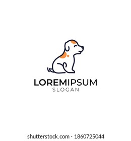 Animal line art simple logo design 