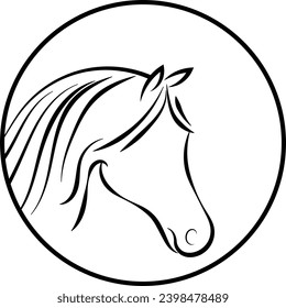 vector de arte de línea animal logotipo mínimo