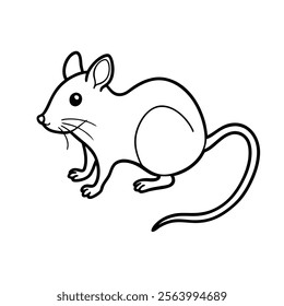 animal line art vector on white background.