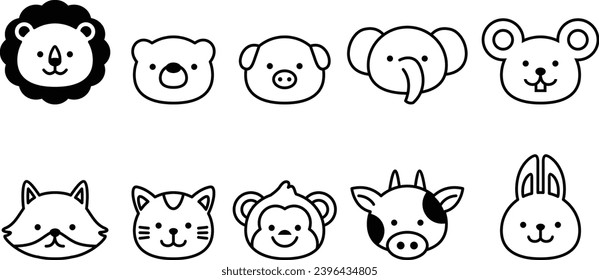 Icono de línea animal Arte de vectores