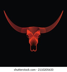 Animal linocut bull face vector illustration, Bull abstract linocut eps
