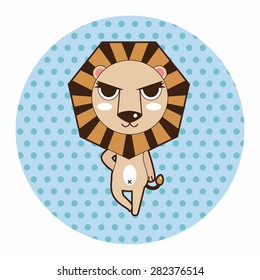 animal lion cartoon theme elements