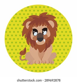 animal lion cartoon theme elements