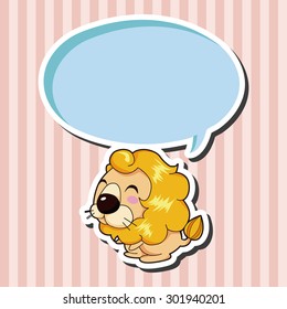 animal lion cartoon theme elements