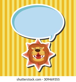 animal lion cartoon theme elements