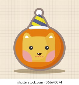 animal lion cartoon theme elements