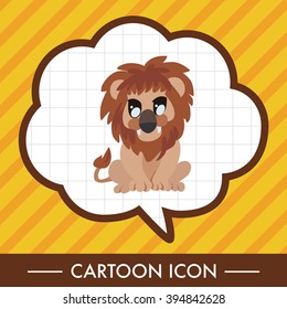 animal lion cartoon theme elements