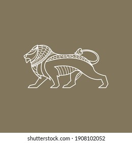 Animal lion, creative design vector