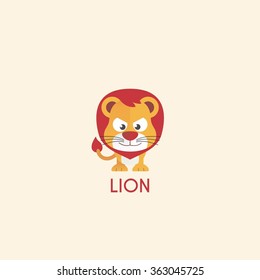 animal lion cute design, vector illustration eps10 graphic. best for kindergarten education. Introducing animal to kids/children.