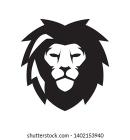 animal lion logo design vector face