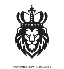 animal lion logo design vector face