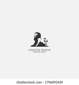 animal lion logo vector template

