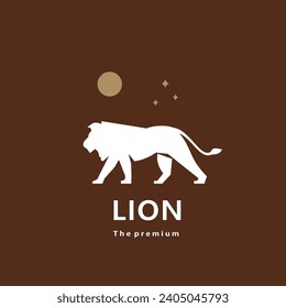 animal lion natural logo vector icon silhouette retro hipster