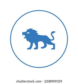 Animal lion on the zoo icon | Circle version icon |