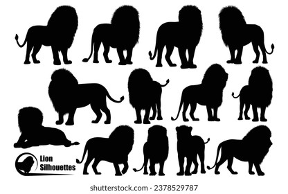Animal Lion Silhouettes vector art