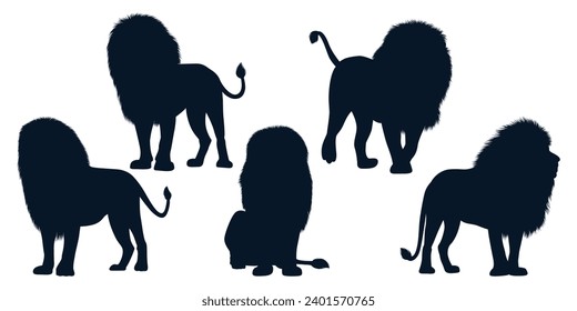 Animal Lion Silhouettes vector art