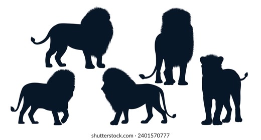 Animal Lion Silhouettes vector art