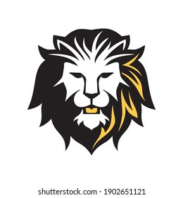 Animal lion tiger logo design template vector