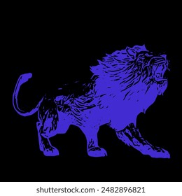 The animal lion vector design ilustration logo mascot 