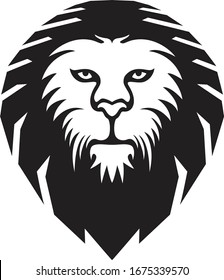 logotipo del icono del vector de león animal
