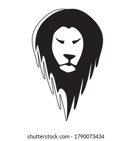 icono del vector del león animal