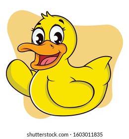 animal little duck cartoon vector illustration