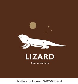 animal lizard natural logo vector icon silhouette retro hipster