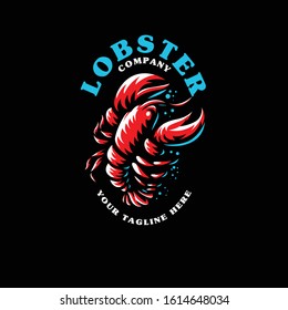 Animal Lobster Mascot for Your Business and company isolate on the dark background