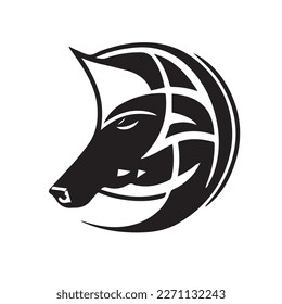 Animal logo black and white for use software apps T shirt shopping cap etc

