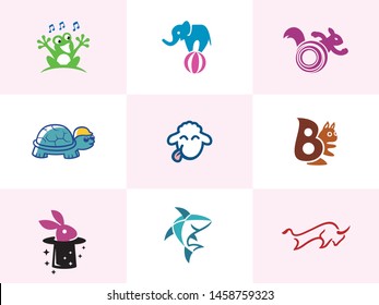 Animal logo brand and icon vector, template