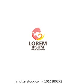 animal logo collection vector template. cat house