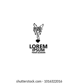 animal logo collection vector template. zebra water drop