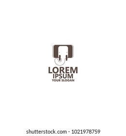 animal logo collection vector template. elephant