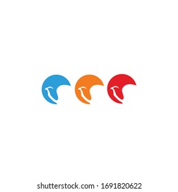 Vektorillustration für die Sammlung von Tierlogo Vogel
